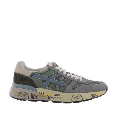 Sneaker in camoscio e tessuto tecnico