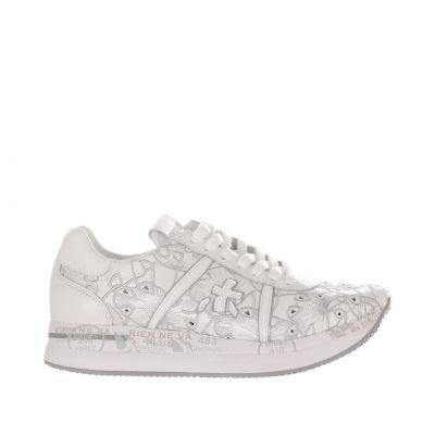 Sneaker in pelle con ricami