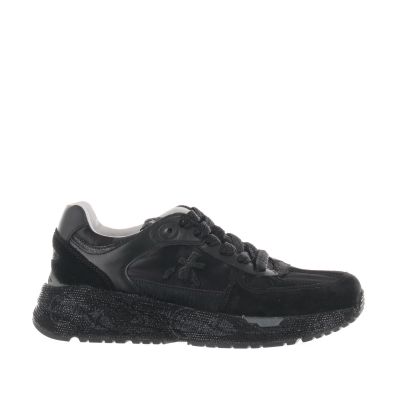 Sneaker mased in camoscio con strass