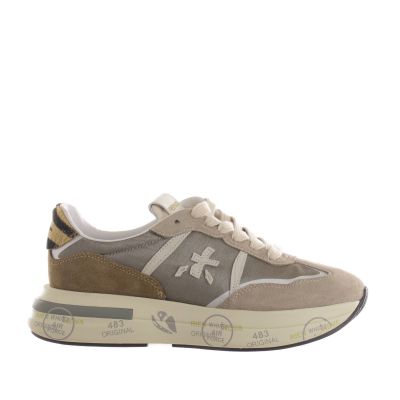 Sneakers cassie in camoscio e tessuto