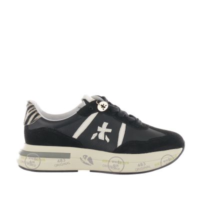 Sneakers cassie in camoscio e tessuto