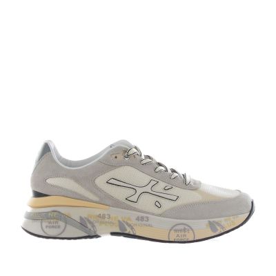 Sneakers in camoscio e mesh a rete