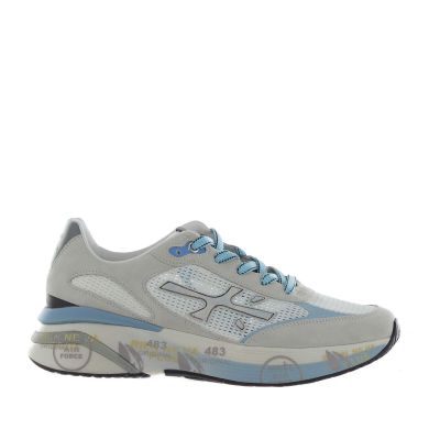 Sneakers in camoscio e tessuto a rete