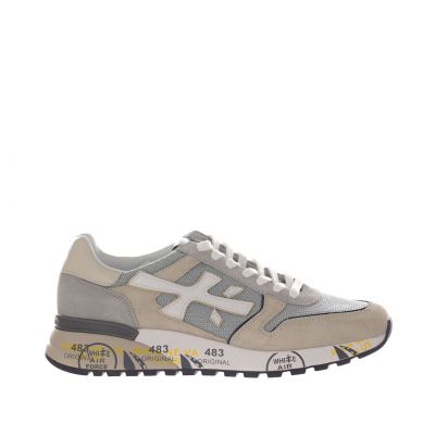Sneakers in camoscio e tessuto a rete