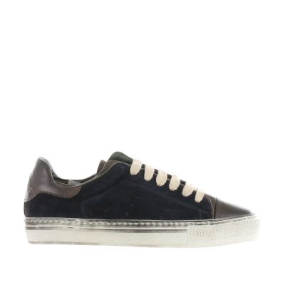 Sneaker in camoscio e pelle