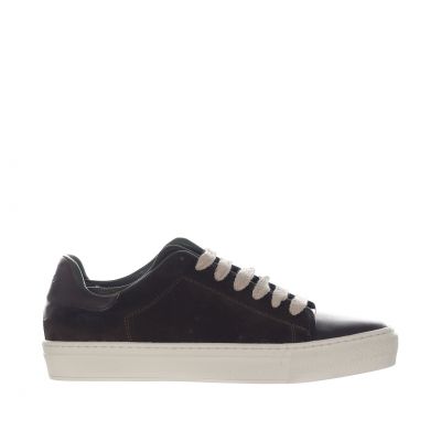 Sneaker in camoscio e pelle