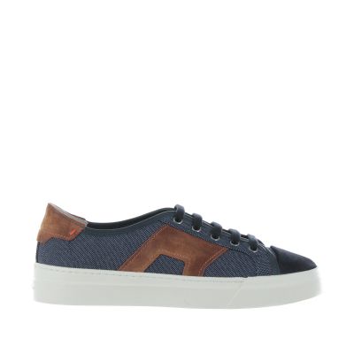 Double buckle sneaker in canvas 