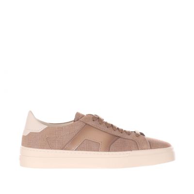 Double buckle sneaker in canvas 