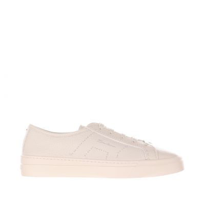Double buckle sneaker in pelle bottalata 