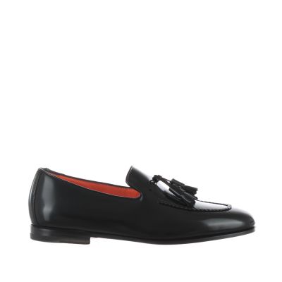 Mocassino in pelle con nappine