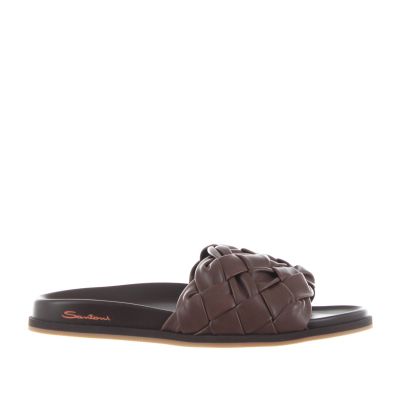 Sandalo in pelle intrecciata
