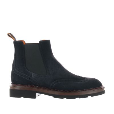 Stivaletto in camoscio brogue