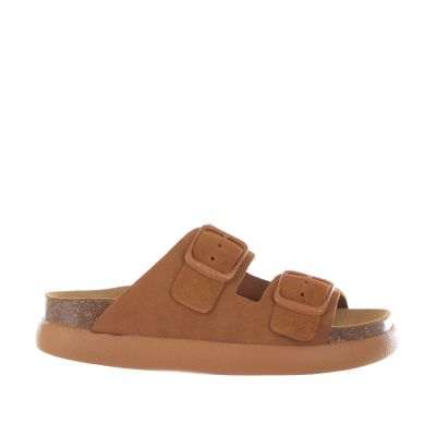 Sandalo noelle chunky in camoscio