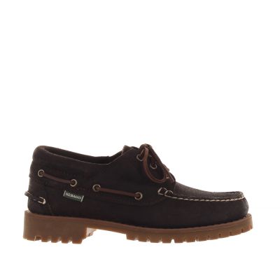 Mocassino allacciato acacia in suede waxed