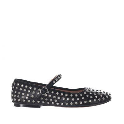 Ballerina mary jane in pelle con borchie