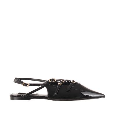 Ballerina slingback a punta in vernice