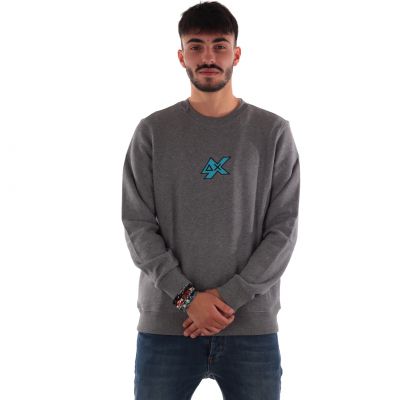 Felpa in cotone con patch con logo