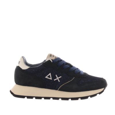 Sneaker ally glitter textile in camoscio