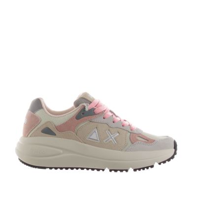Sneaker venus in camoscio e mesh a rete