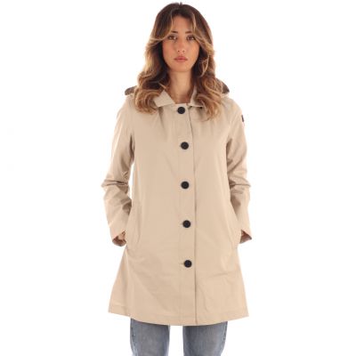 Trench crocetta in tessuto idrorepellente