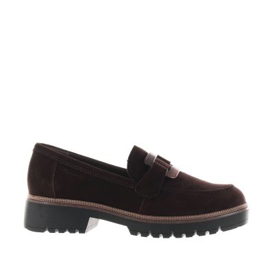 Mocassino in camoscio con accessorio