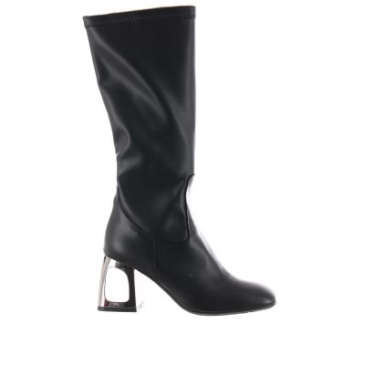 Stivaletto in pelle con tacco scultura