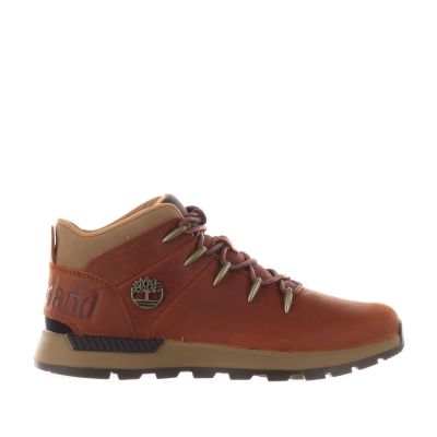 Sneaker stringata spring trekker mid in pelle
