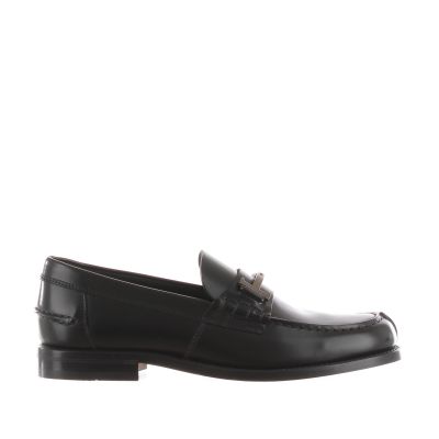 Mocassino in pelle con accessorio double t