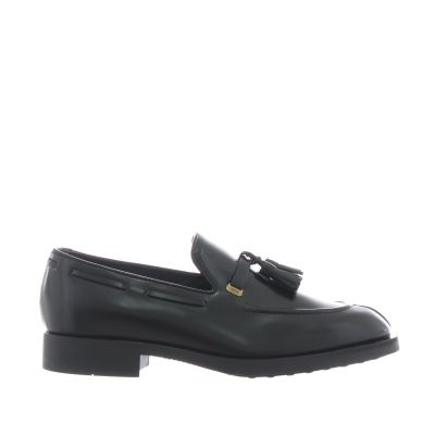 Mocassino in pelle con nappine