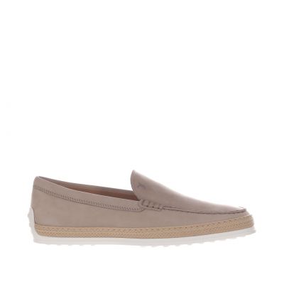 Slip on in nabuk con gommini e rafia