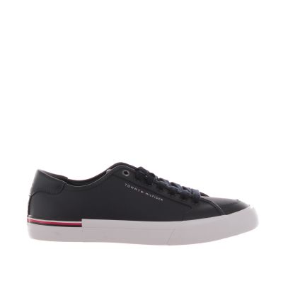 Sneakers basse in pelle con logo impresso