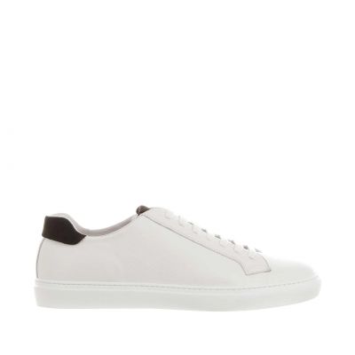 Sneaker in pelle con fondo a cassetta