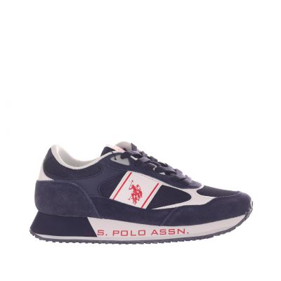 Sneaker in camoscio e tessuto tecnico