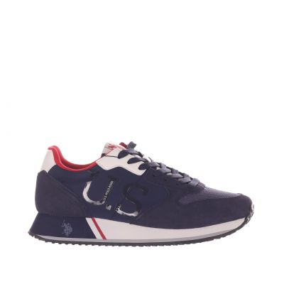 Sneaker in camoscio e tessuto tecnico