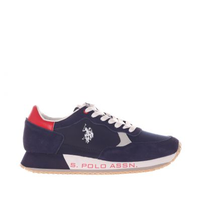 Sneaker in camoscio e tessuto tecnico