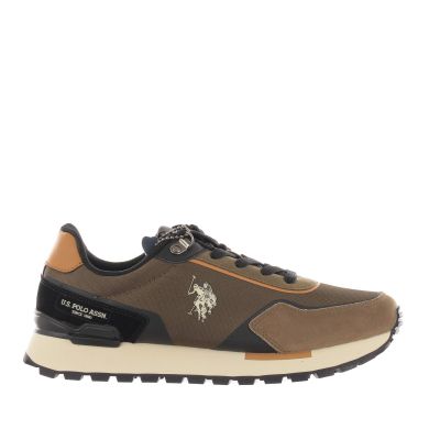 Sneaker in camoscio e tessuto tecnico