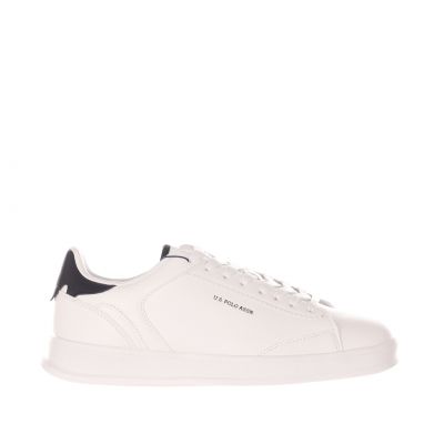 Sneaker in ecopelle con tallone a contrasto