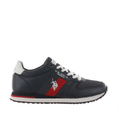 Sneaker in pelle e tessuto tecnico