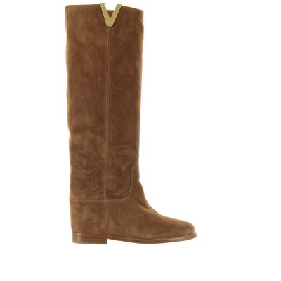Stivale tubolare in suede