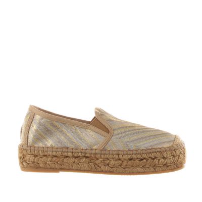 Espadrillas cangrejo in canvas con dettagli lamè 