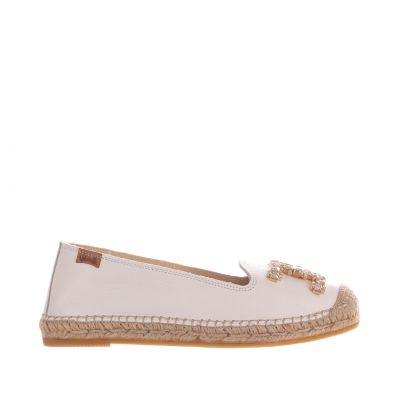 Espadrillas loafer in pelle metal