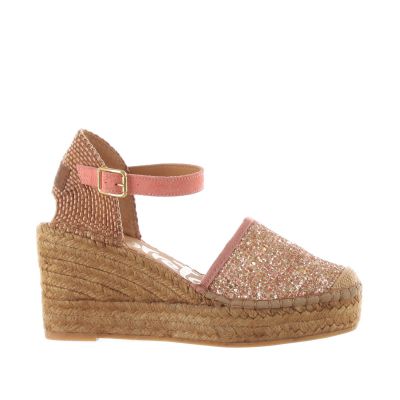 Espadrillas sandalia traba in glitter