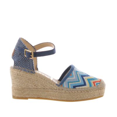 Espadrillas sandalia traba in tessuto