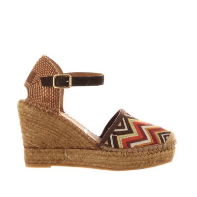 Espadrillas sandalia traba in tessuto