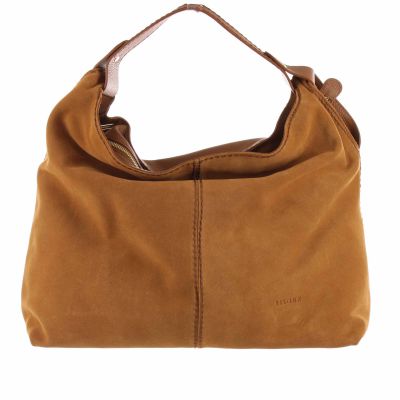 Borsa shopping in pelle e camoscio