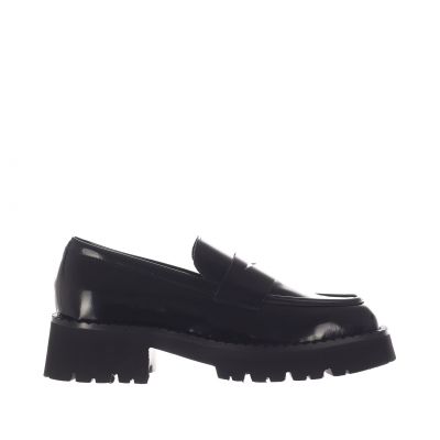 Mocassino in pelle con mascherina