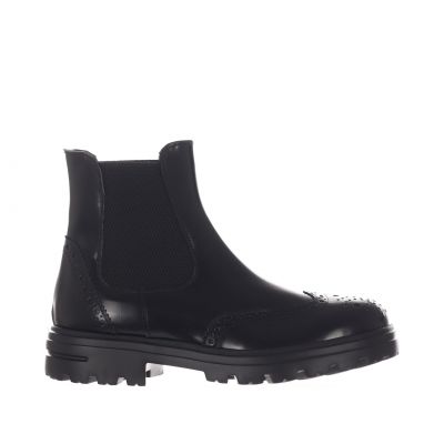 Stivaletto chelsea in pelle con dettaglio brogue